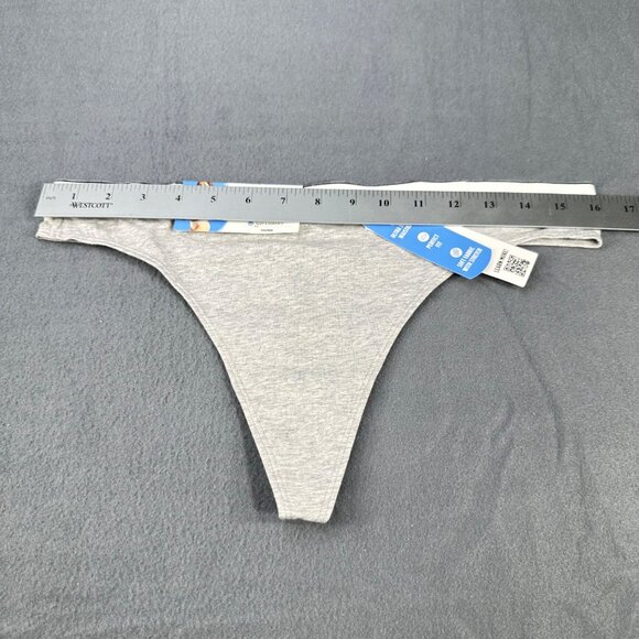 Jockey Women's Size XL Panty Thong Cotton Stretch Essentials Gray New With Tags - Picture 9 of 11